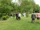 Photo opportunities on the back lawn