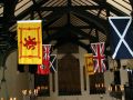 Flags in the entrance hall