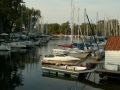 The marina on the island