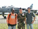 Stan and Erwan with a French airman