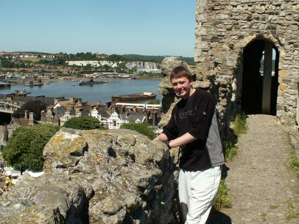 On the battlements of Rochester Castle