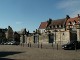 The former church houses on the parvis