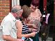 Everyone was keen to look at the wedding photos