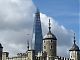 The Shard on the horizon behind the Tower of London