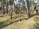In the old graveyard - wooden grave markers
