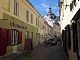 Along one of the narrow streets