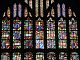 Stained glass windows showing Henry's lineage